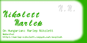 nikolett marlep business card